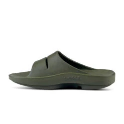 'OOFOS' Unisex OOahh Slide Sandal - Forest Green -OOfos 1100FORGREEN shot4 1024x1024@2x