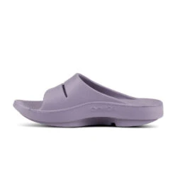 'OOFOS' Women's OOahh Slide Sandal - Mauve -OOfos 1100MAUVE shot4 1024x1024@2x