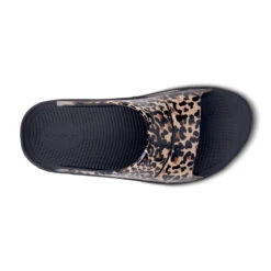 'OOFOS' Women's OOahh Slide Limited Edition - Black / Leopard -OOfos 1103BLKLEOPRD 6 1024x1024@2x