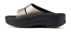 OOfos Women's OOmega OOahh Luxe Sandal - Latte -OOfos 1111BLKLATTE shot4