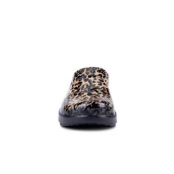 'OOFOS' Women's OOcloog Luxe Pixel Clog - Black / Black Leopard -OOfos 1203BLKLEOPRD shot3 1024x1024@2x