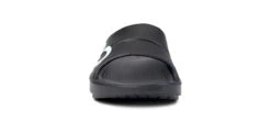 OOfos Women's OOahh Sport Slide Sandal - Black White -OOfos 1500BLKWHTOO shot3 e35309f8 6ec2 43f2 978c ae2d85e1f5d5