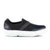 'OOFOS' Women's OOmg Fibre Low Slip On - White / Black -OOfos 5070WHTBLK 2 1024x1024@2x