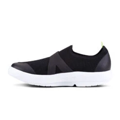 'OOFOS' Men's OOmg Mesh Low Slip On - White / Black -OOfos 5080WHTBLK 4 1024x1024@2x