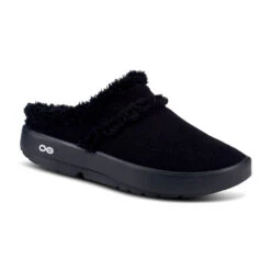 'OOFOS' Women's OOcoozie Mule Shoe - Black -OOfos 5274BLACK 1024x1024@2x