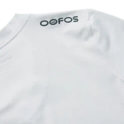 OOfos Women's COOl Down V Neck - Light Gray Heather -OOfos 8100LTGRYHEA Shot04