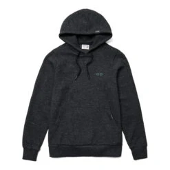 OOfos Women's OOmy Knit Hoodie - Dark Charcoal Gray Heather