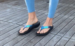 OOfos Women's OOlala Luxe Sandal - Atlantis -OOfos Atlantis OOlala