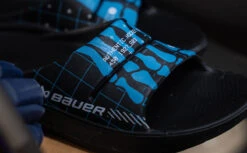 BAUER/OOFOS Men's OOahh Limited Slide Sandal – Bauer Skeleton -OOfos BauerSkeleton1