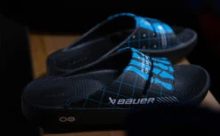 BAUER/OOFOS Men's OOahh Limited Slide Sandal – Bauer Skeleton -OOfos BauerSkeleton2