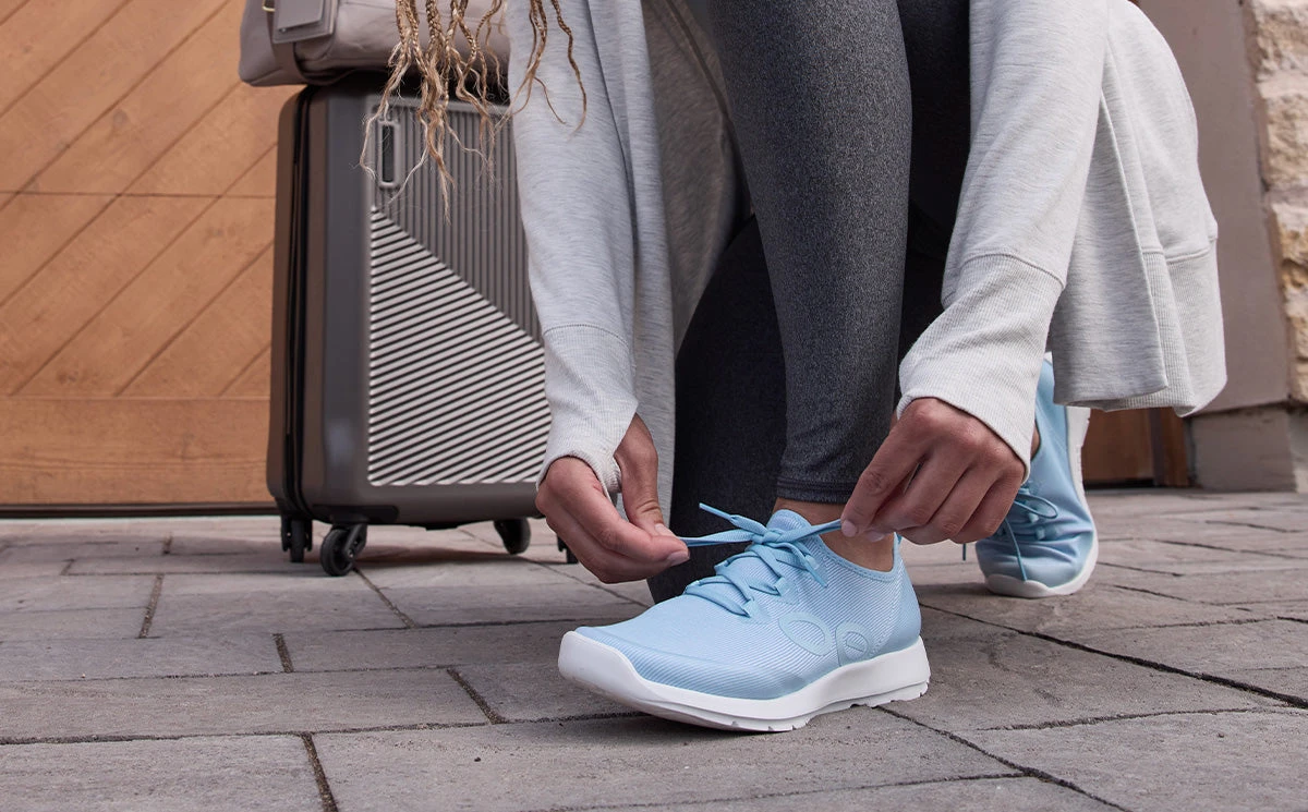 OOfos Women's OOmg Sport LS Low Shoe - Carolina Blue 7 OOfos Women's OOmg Sport LS Low Shoe - Carolina Blue - Image 5