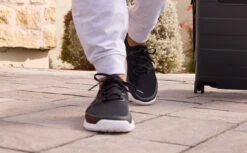 OOfos Men's OOmg Sport LS Low Shoe - White Black -OOfos Mens Blk3