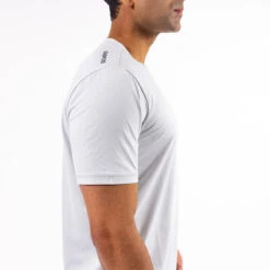 OOfos Men's COOl Down T Shirt - Light Gray Heather -OOfos Mens White2