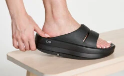 OOfos Women's OOmega OOahh Sandal - Black -OOfos MicrosoftTeams image 257