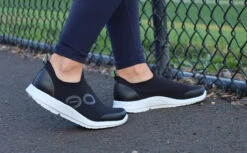 OOfos Women's OOmg Sport Low Shoe - White Black -OOfos MicrosoftTeams image 7