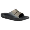 'OOFOS' Women's OOahh Luxe Slide - Latte -OOfos OOahh Luxe 1101 Black Latte 1024x1024@2x