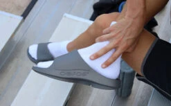 OOfos Men's OOahh Sport Flex Sandal - Slate -OOfos SportFlex Slate Mens 1