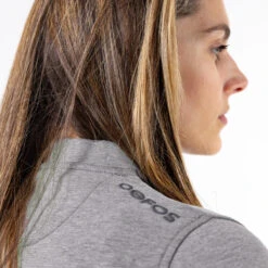 OOfos Women's COOl Down ¼ Zip - Gray Heather -OOfos Womens 1 4Zip 2